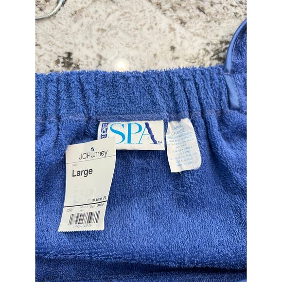 NWT Delicates Spa Terry Towel Wrap JCPenney Vintage 40x29 Bath Cotton Purple - Picture 6 of 10
